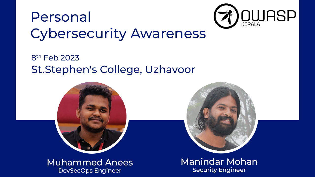 OWASP Kerala - Personal Cybersecurity Awareness - 8th Feb 2023