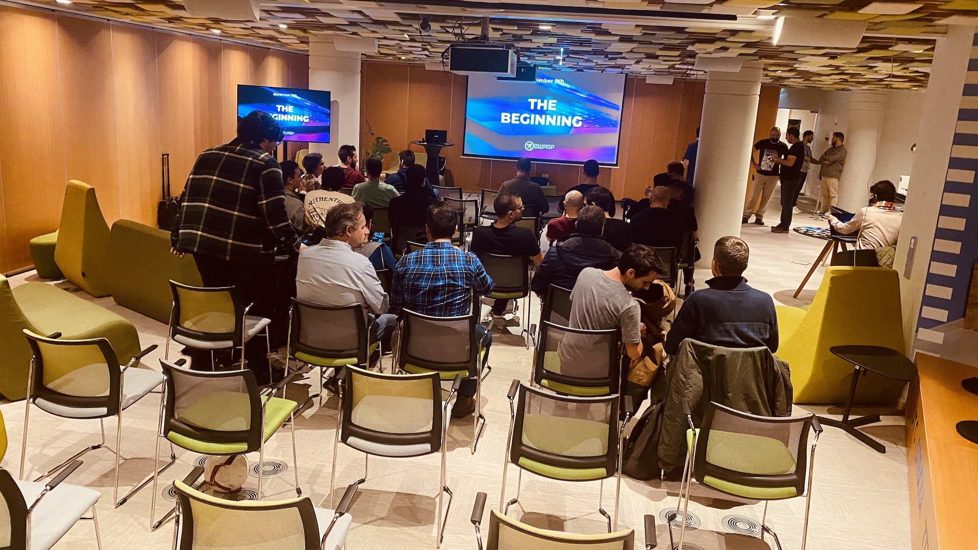 OWASP Lisboa #1 Audience members attending the OWASP Lisboa meetup hosted at the OLX Portugal office.
