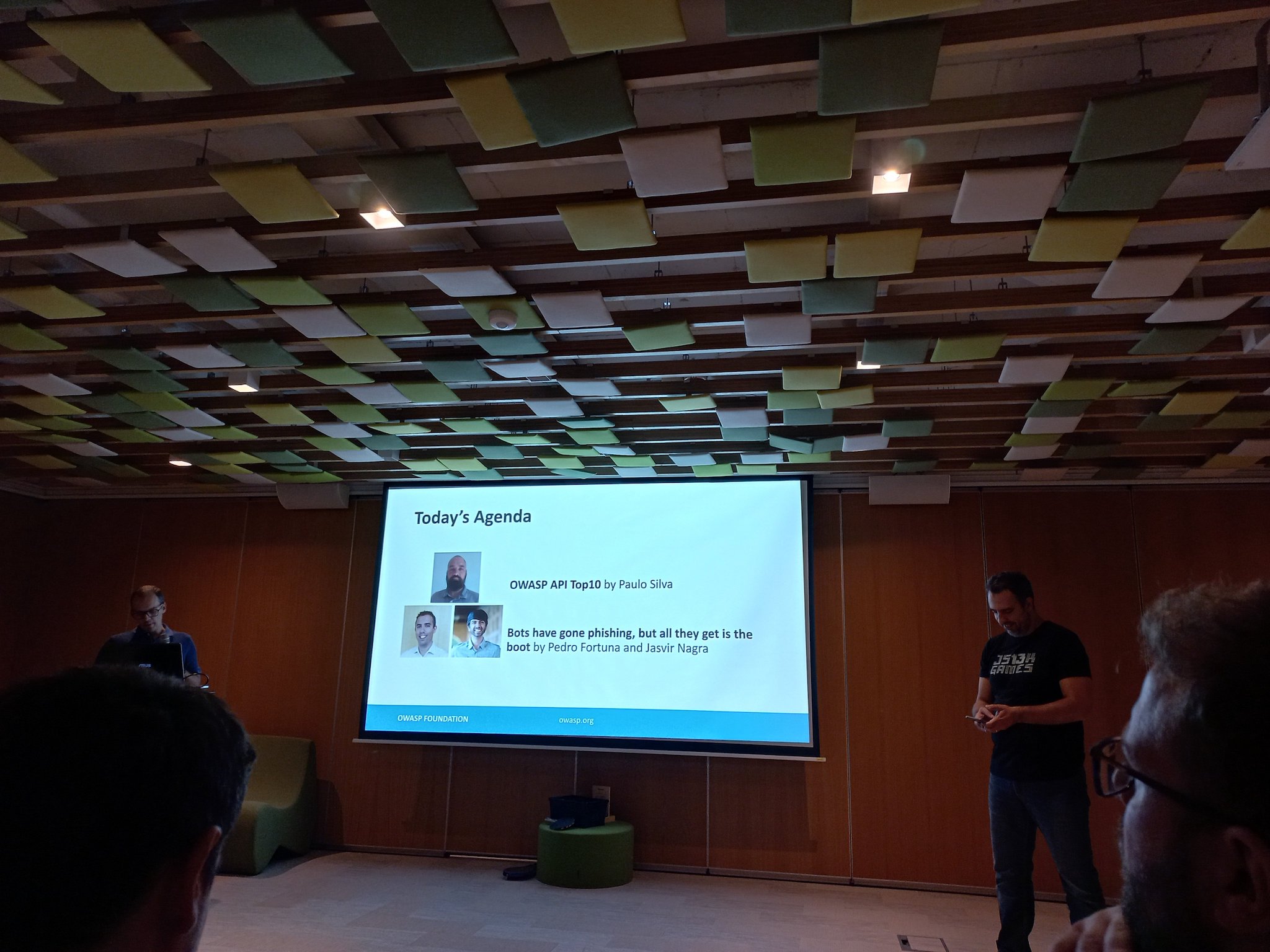 OWASP Lisboa #1 A photo from the OWASP Lisboa 'The Beginning' meetup agenda on November 9, 2022.