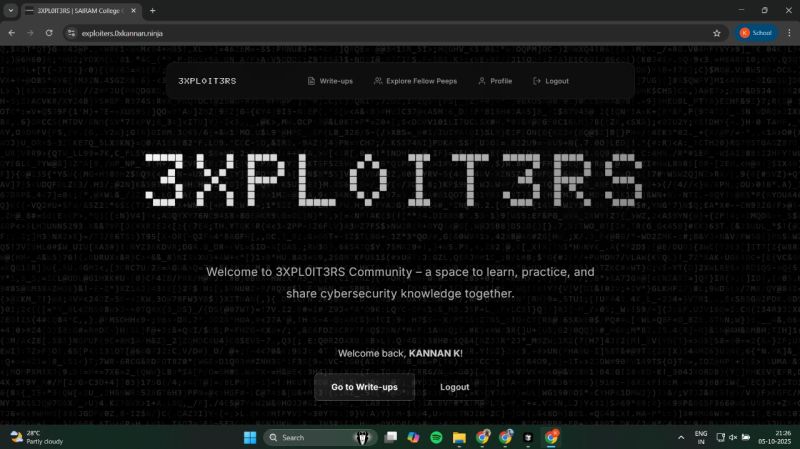 Introducing 3XPL0IT3RS – A Cybersecurity Community