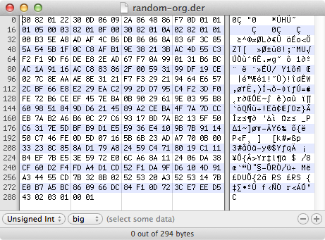 Figure 2: subjectPublicKeyInfo under a hex editor