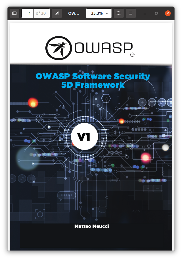 OWASP Software Security 5D Framework